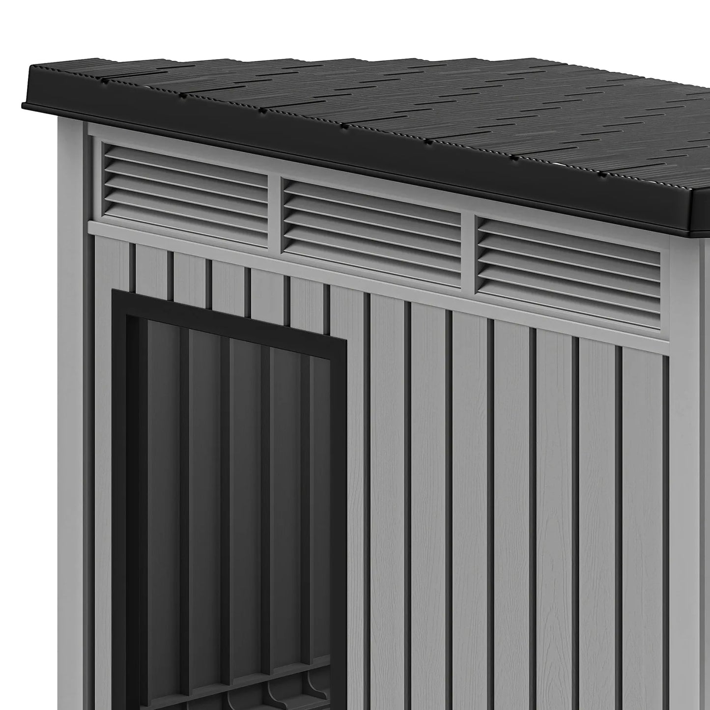 Plastic Dog House With Liftable Roof And Air Vents Outdoor