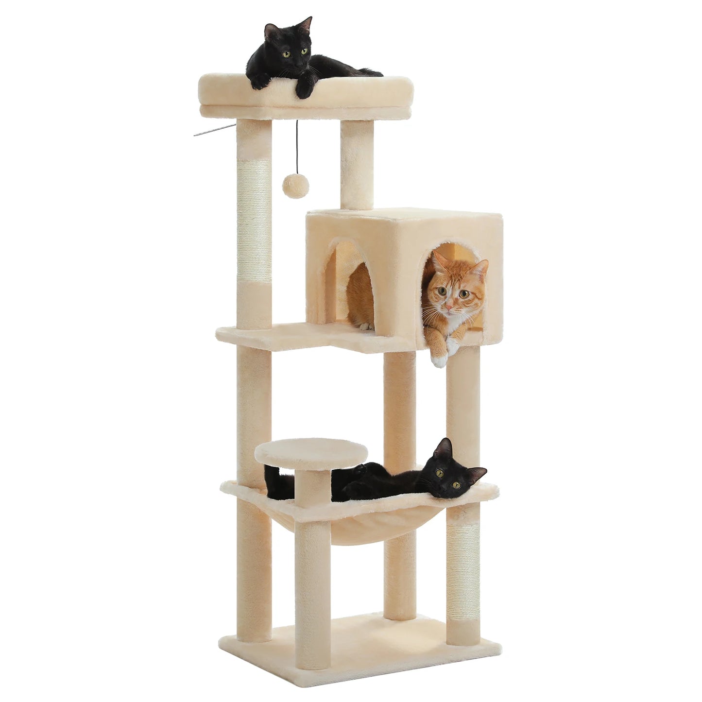 PEQULTICN Five Level Cat Tree With Top Perch And Hammock