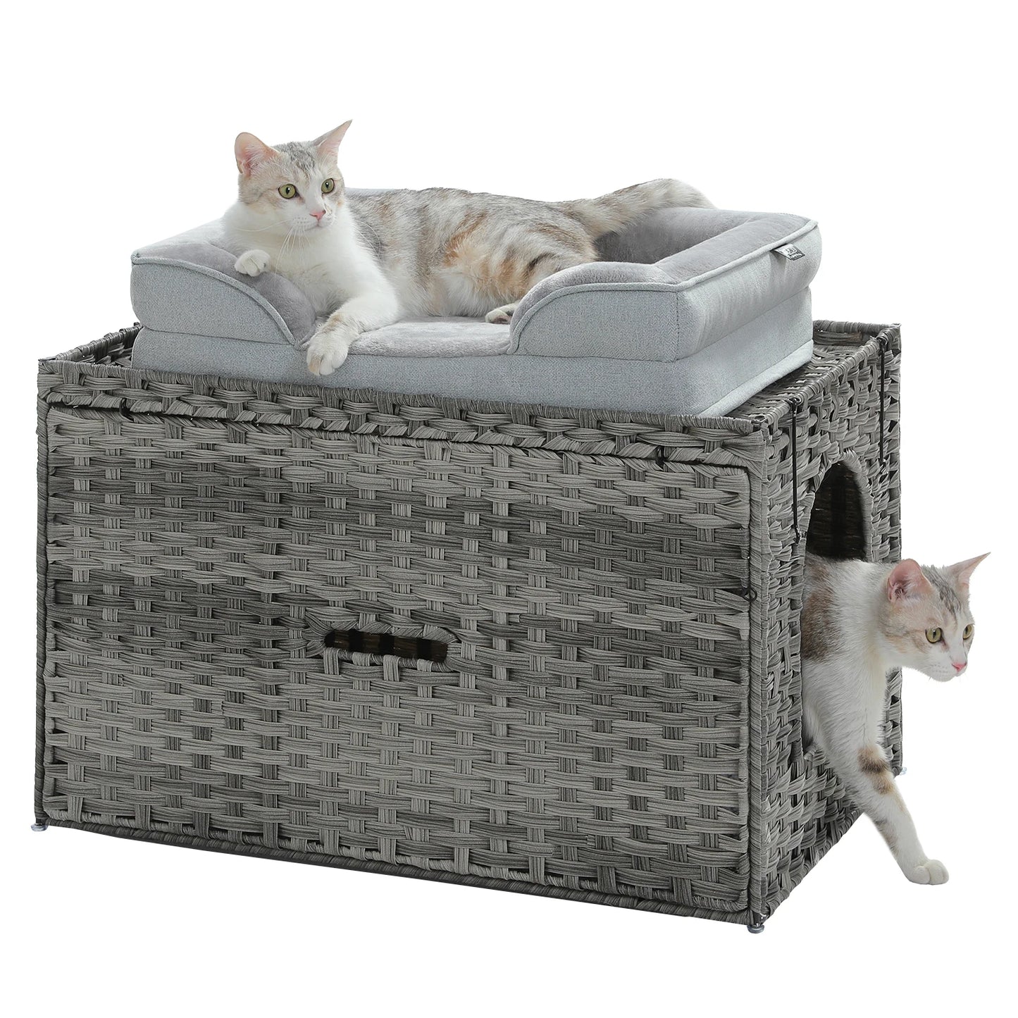 PAWZ Road Rattan Cat Litter Box Enclosure Cabinet Furniture