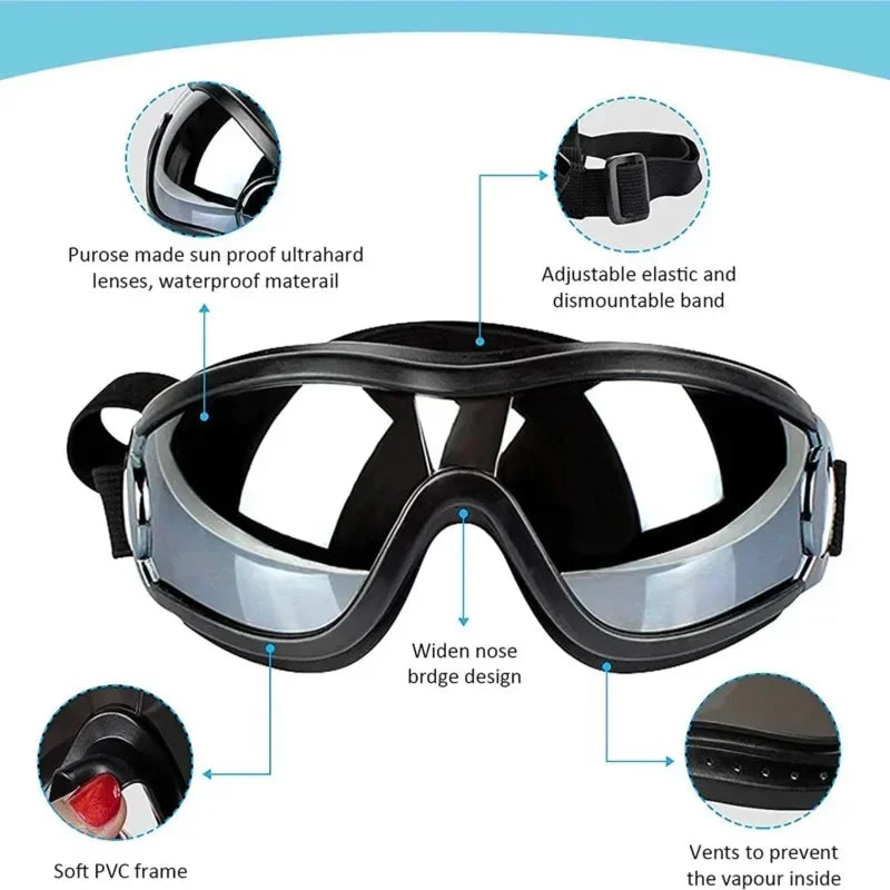 NONECN Dog Goggles With Adjustable Strap For Travel