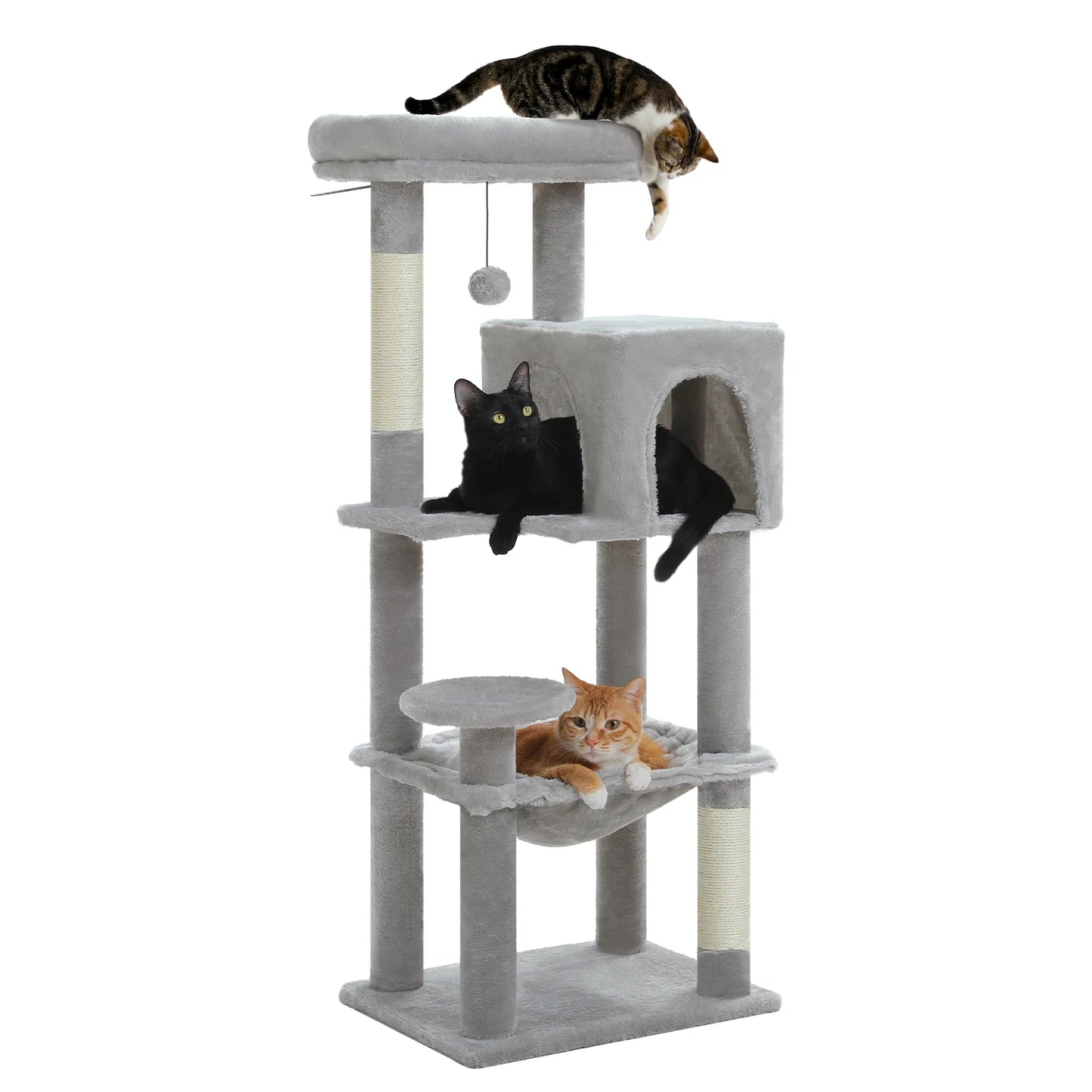 PEQULTICN Five Level Cat Tree With Top Perch And Hammock