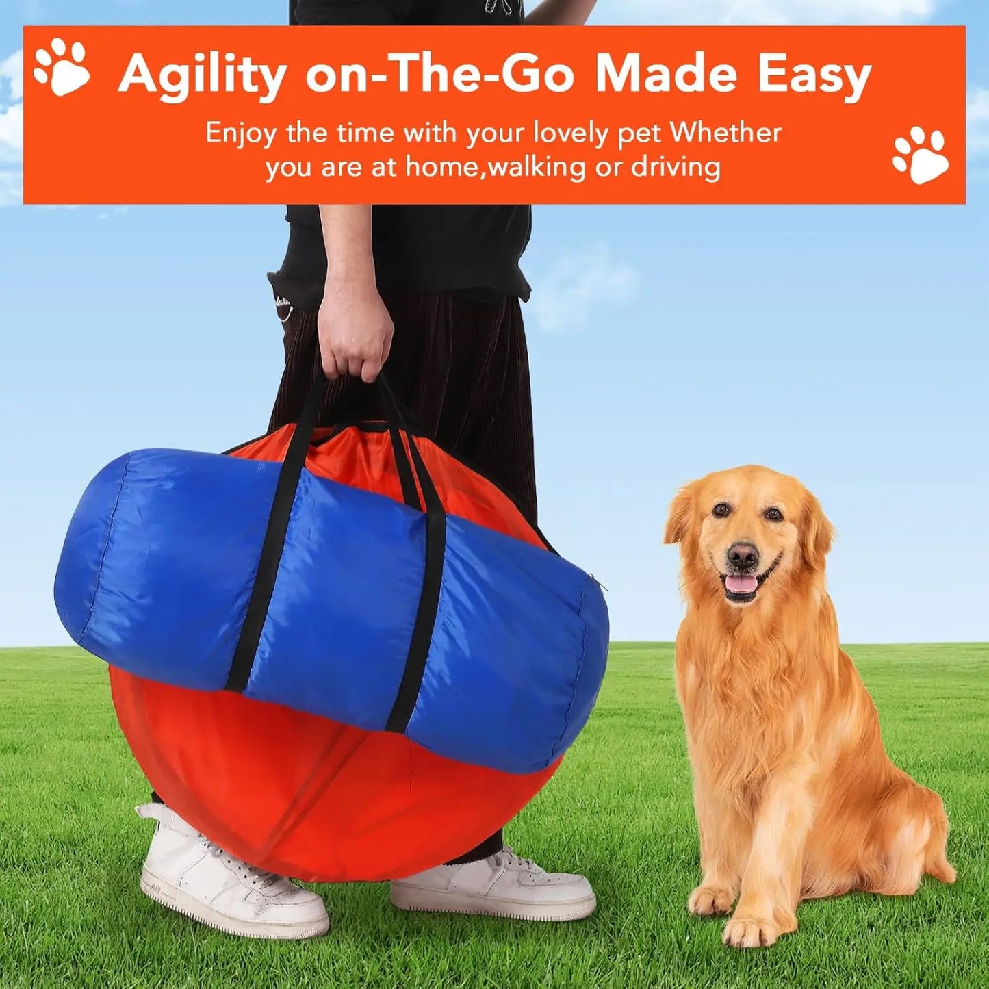 HiMISSH 87 Piece Dog Agility Training Equipment Set Outdoor
