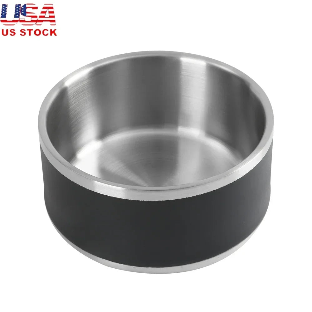 Hign-concerned PremiumGrade Stainless Steel Insulated Double Wall Dog Feeding Bowl