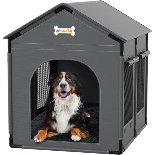 PremiumIndoorDogHouse KennelBedMatWithUltra CushionedOrthopedicSupport ThermalInsulated