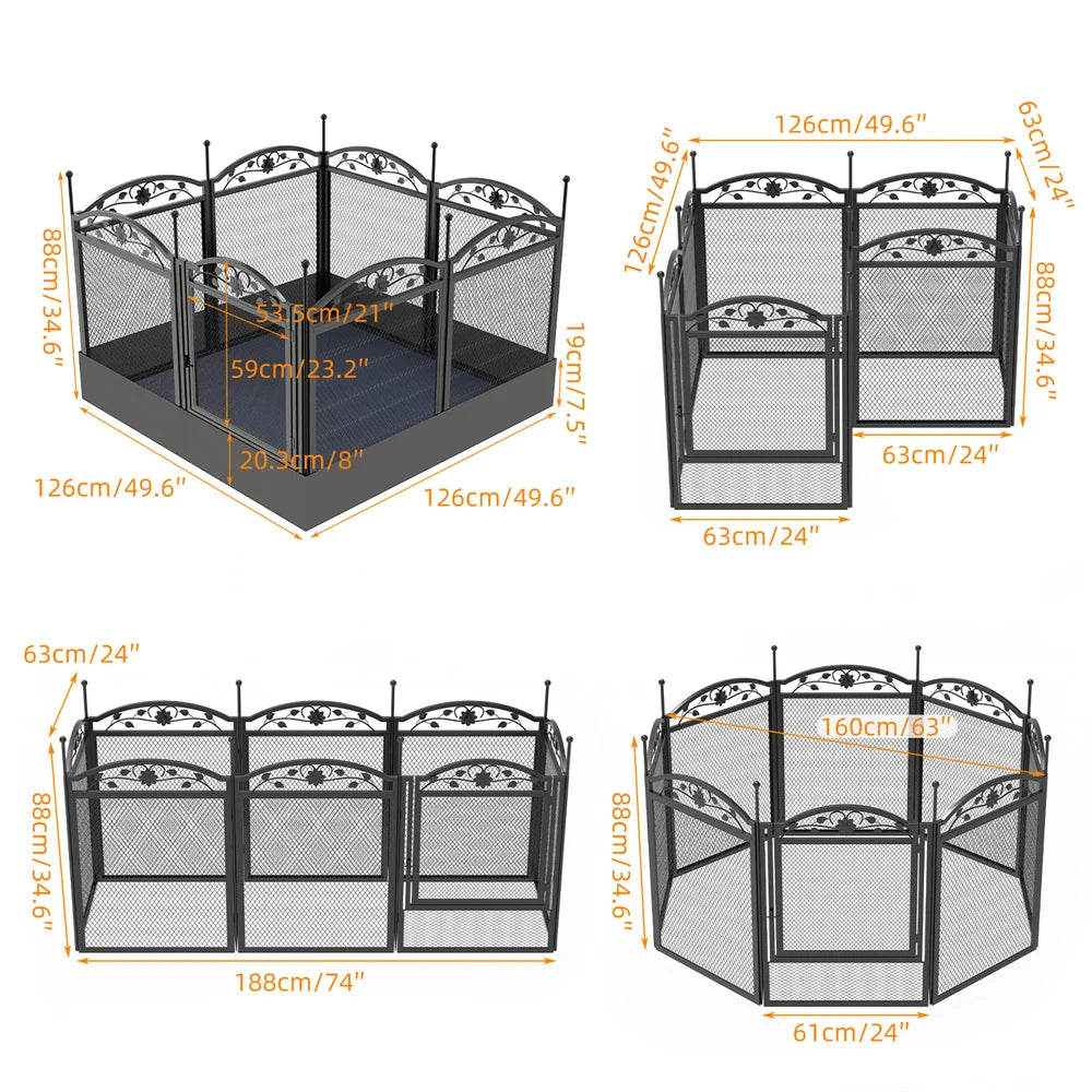 Borwarth Heavy Duty Dog Playpen Outdoor Indoor Enclosure