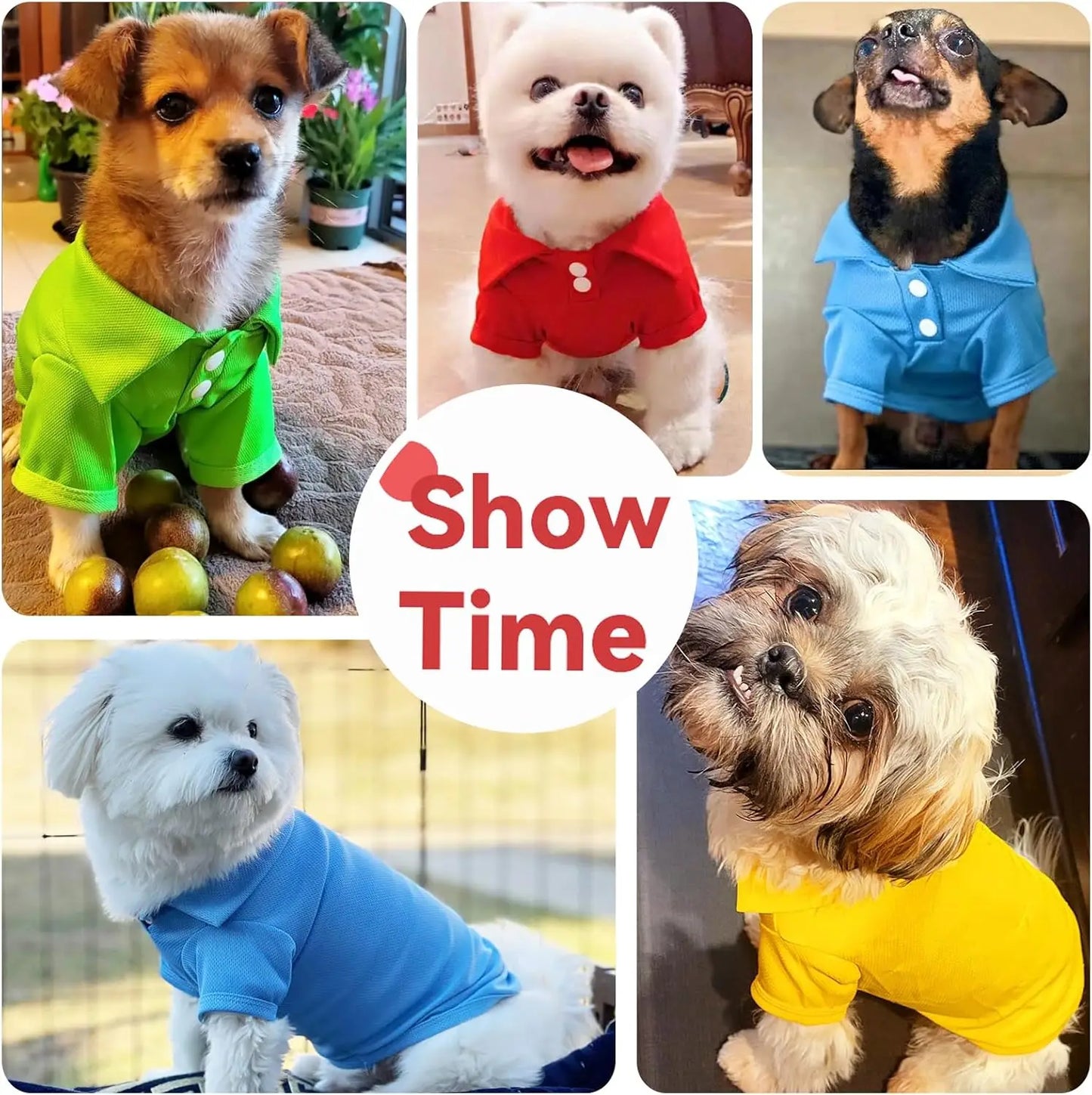 Zhejiang Hign Polo Dog Shirts 4 Pack Breathable Pet Outfits