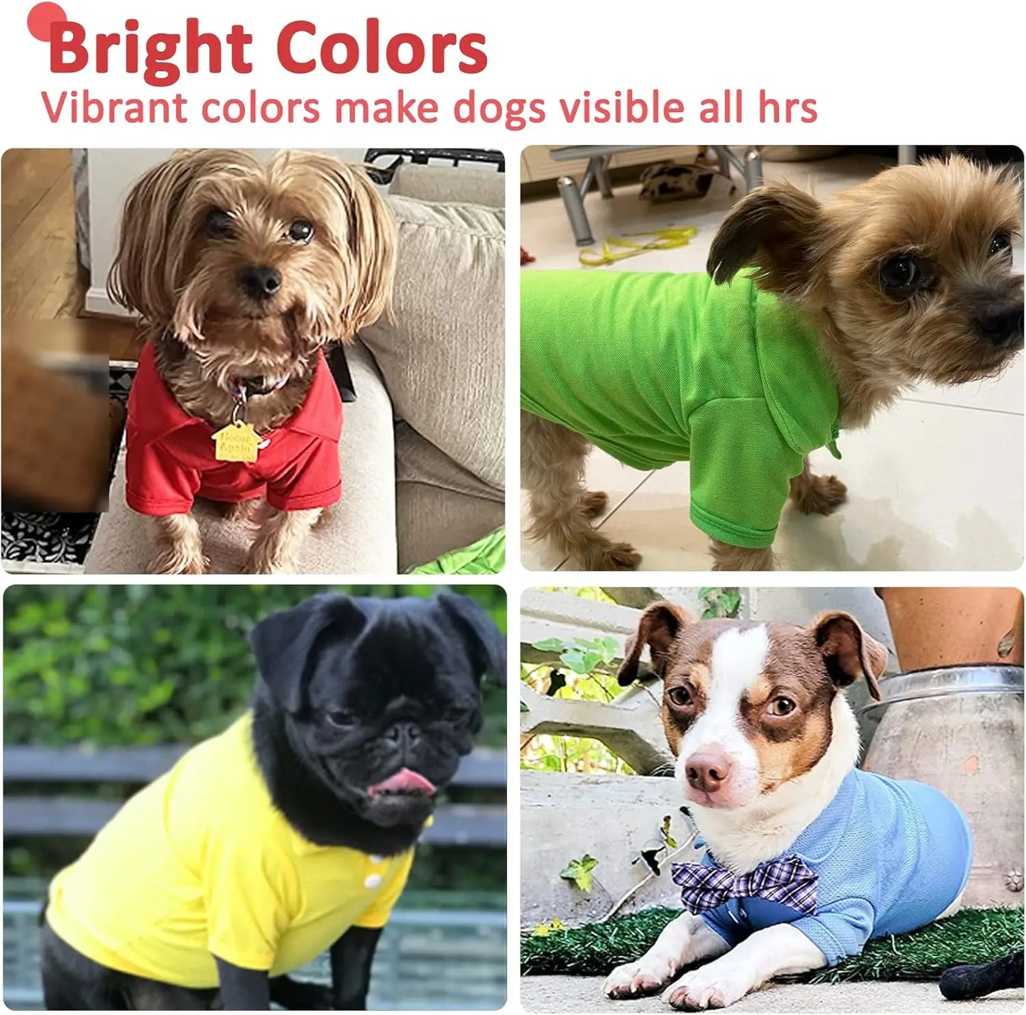 Zhejiang Hign Polo Dog Shirts 4 Pack Breathable Pet Outfits
