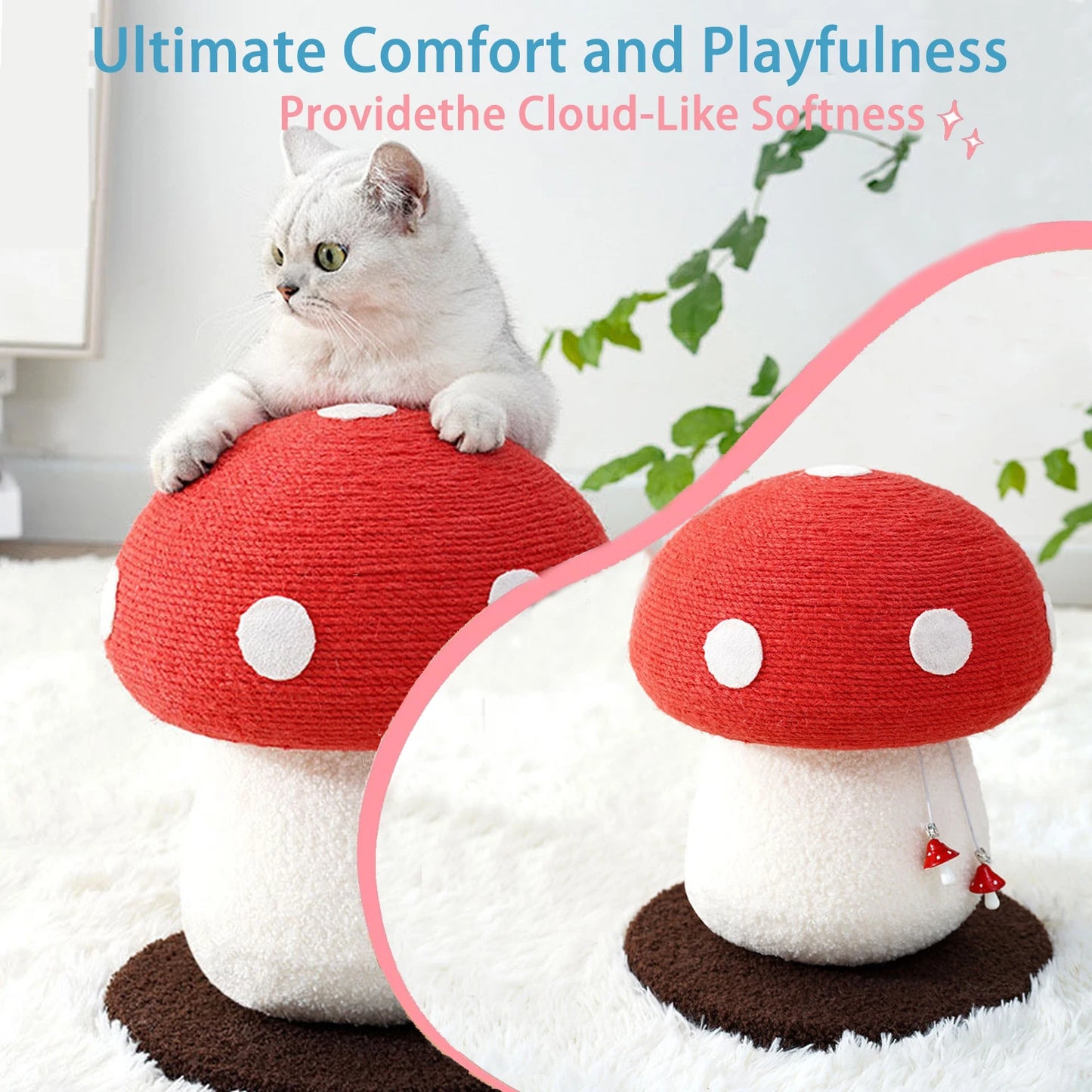 Guangdong Mushroom Shaped Sisal Cat Scratching Post