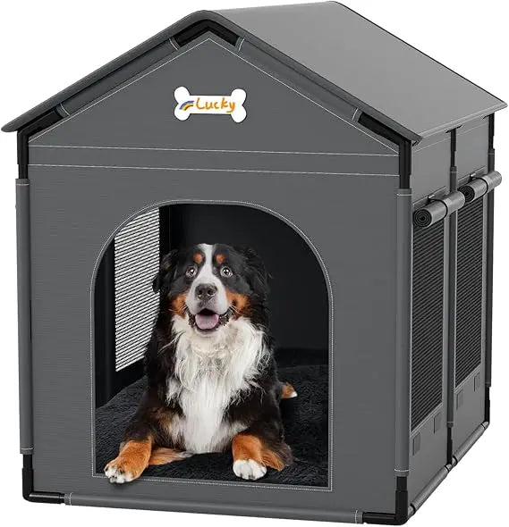PremiumIndoorDogHouse KennelBedMatWithUltra CushionedOrthopedicSupport ThermalInsulated