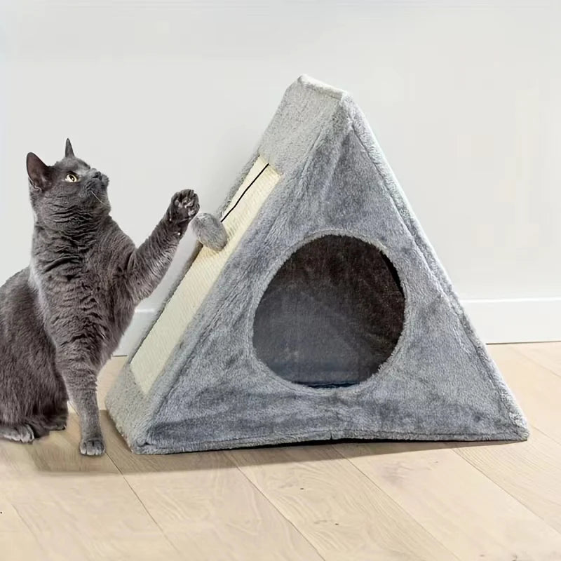 ZhejiangHign Cat Bed With Plush Toy Ball Scratching Board