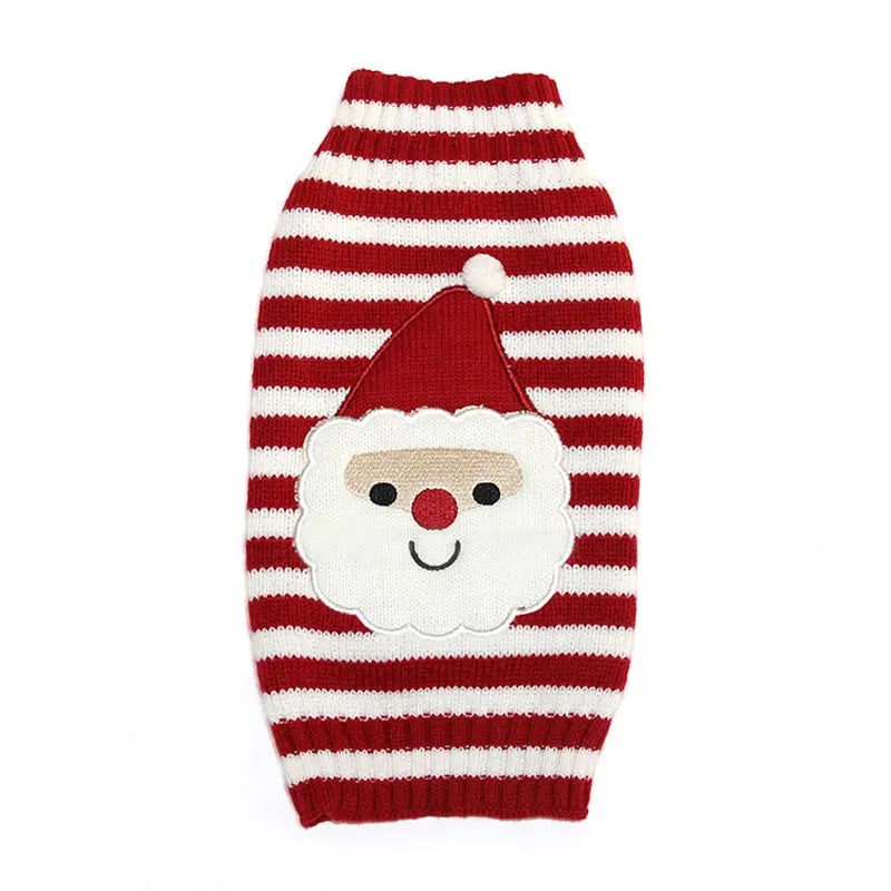 CN Guangdong Wool Winter Dog Sweater Coat Striped Knitted