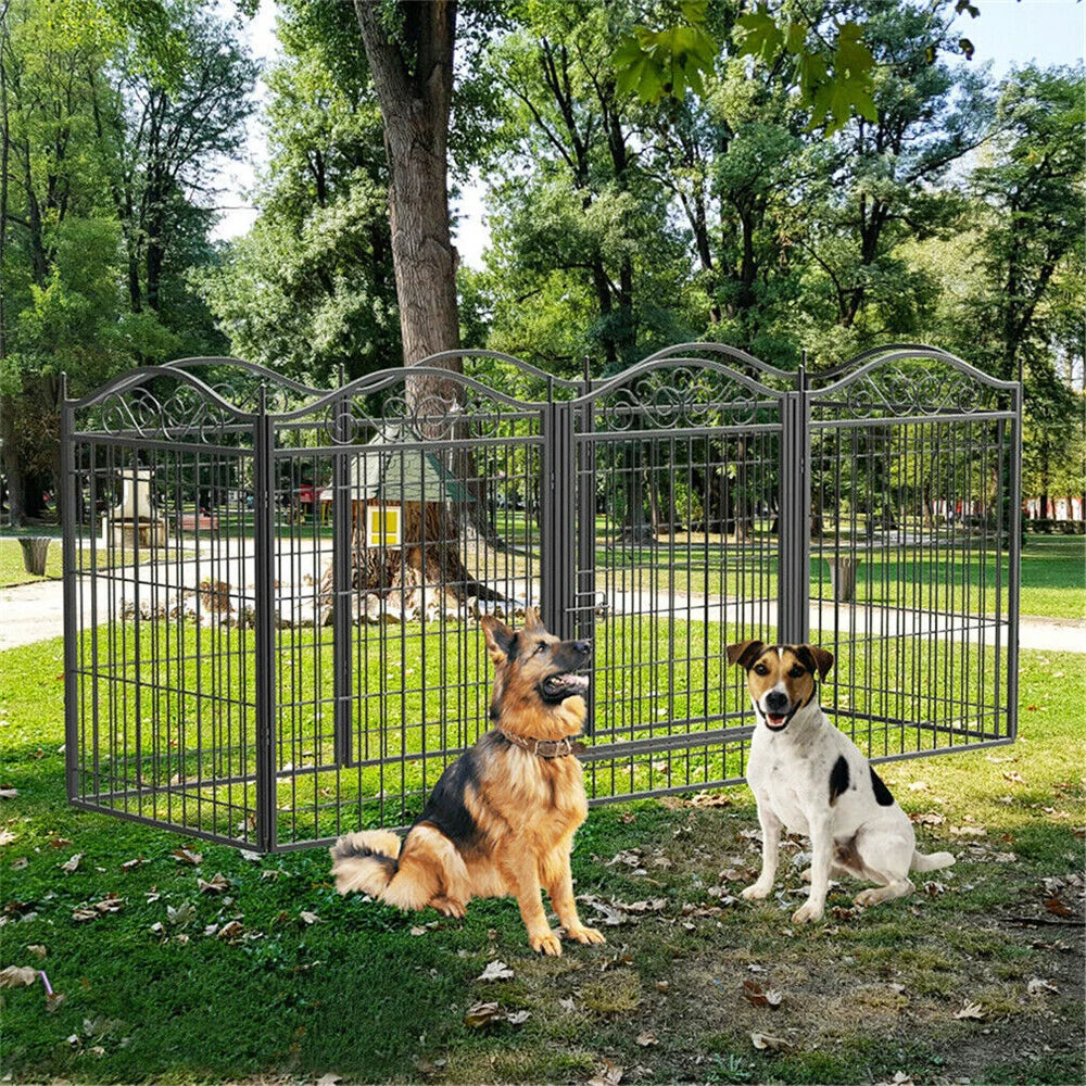 BORWARTH Heavy Duty Dog Playpen 8 Panels Fence Enclosure