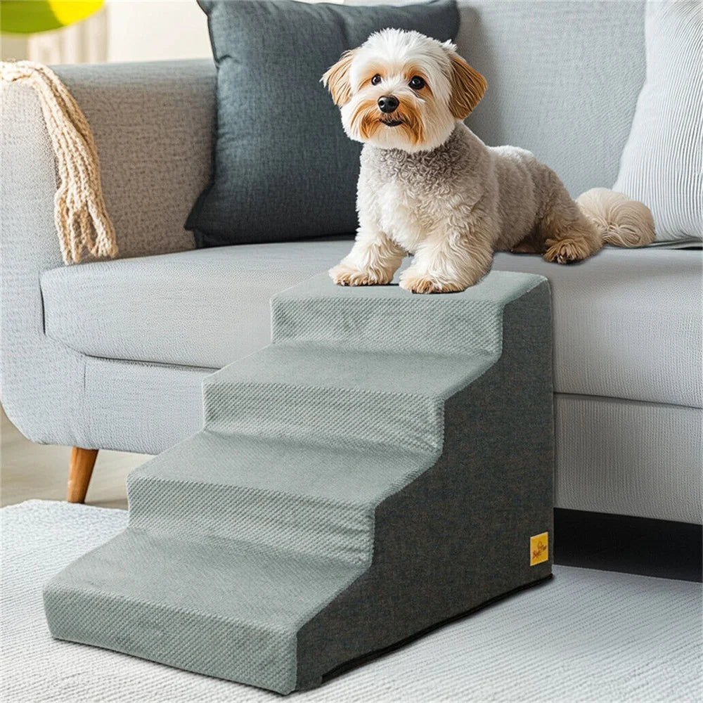 Dog Door Pet Foam Stair Ramp Removable Washable Steps