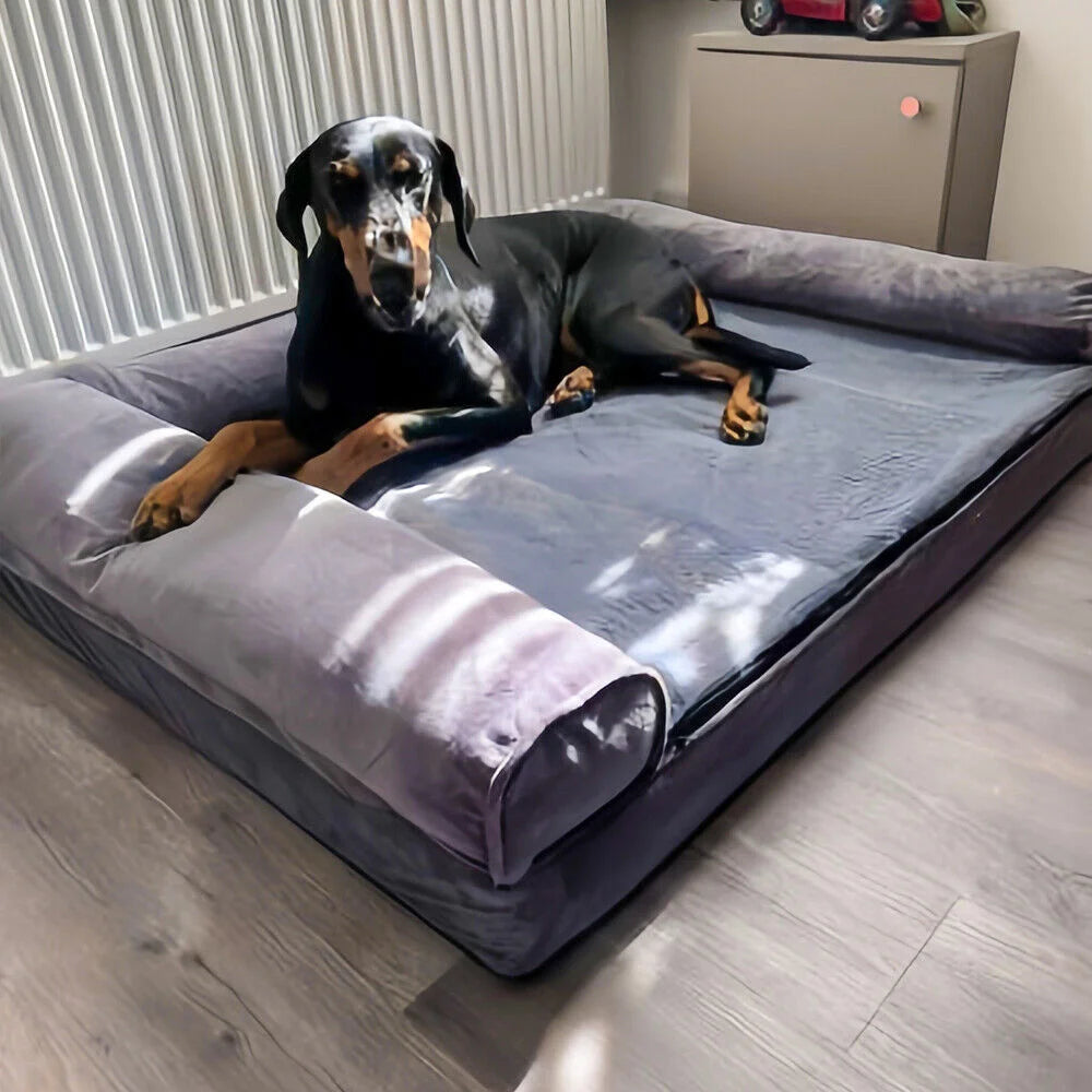 BORWARTCN Calming Therapeutic Orthopedic Memory Foam DogBed UltraDurableRemovableCover