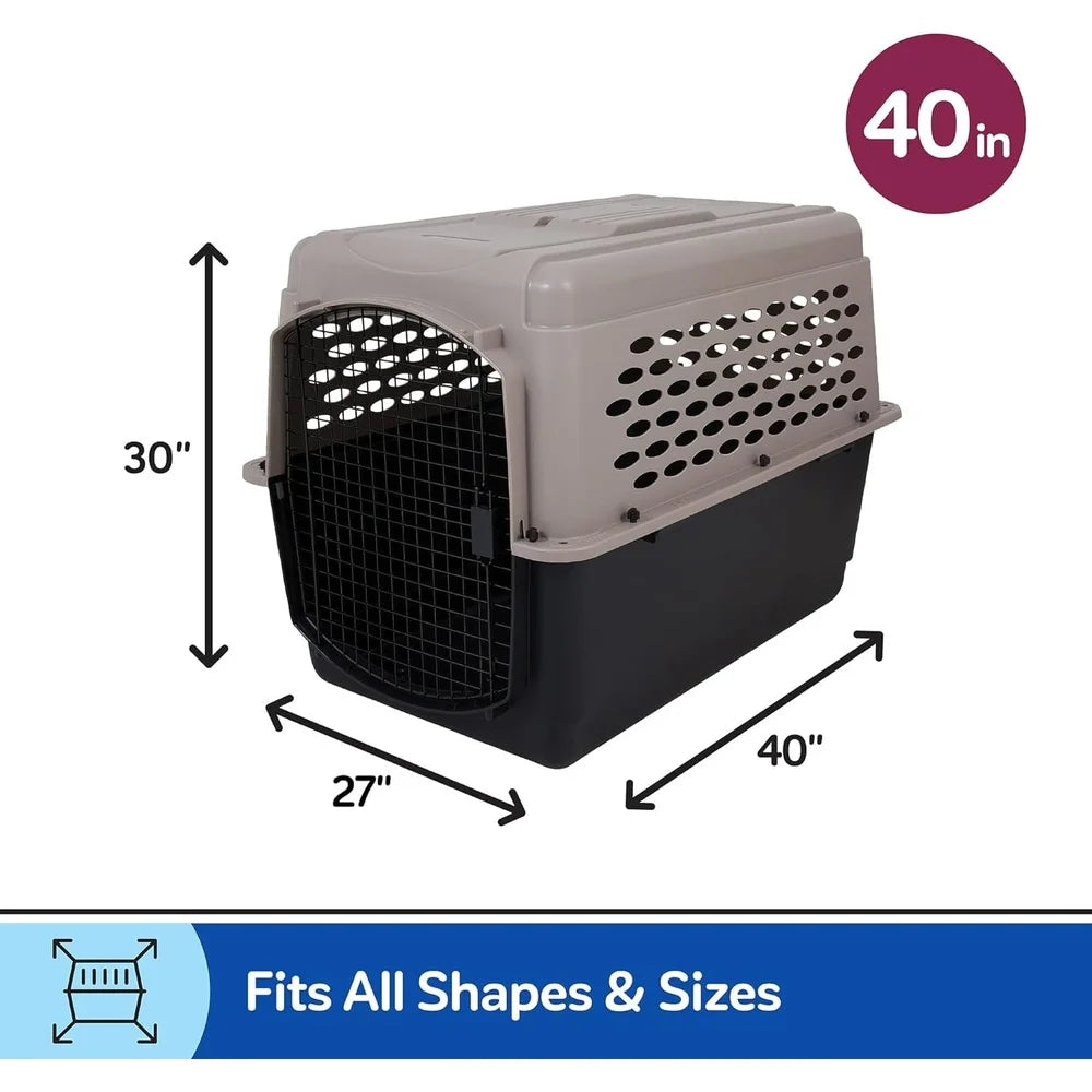 Hign-Concerned Dog Crate Plastic Carrier Heavy Duty Portable