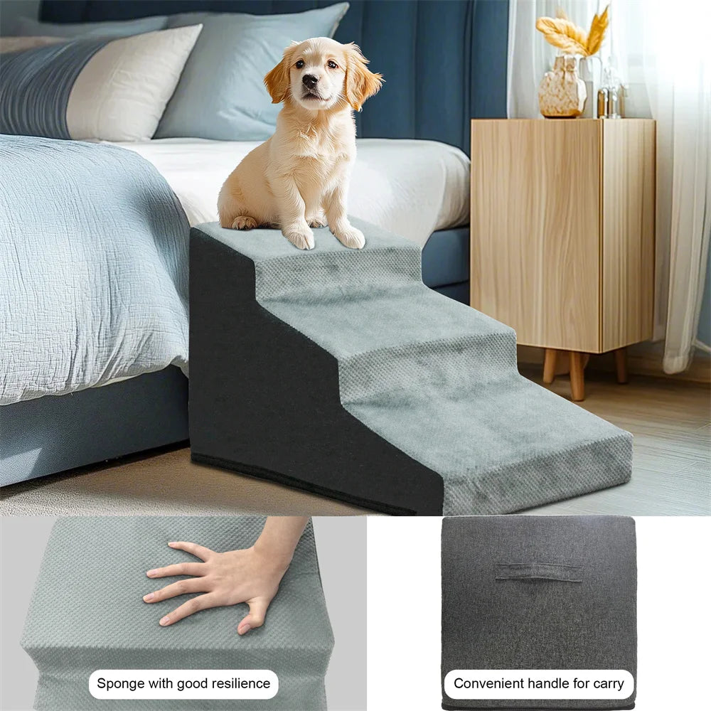 Dog Door Pet Foam Stair Ramp Removable Washable Steps