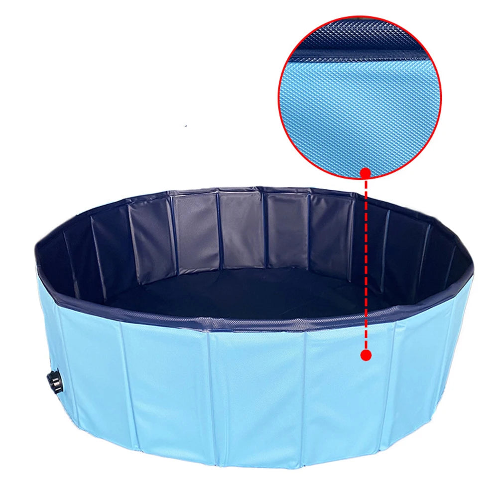 PETRAVELCN Foldable Dog Swimming Pool Portable Plastic Bathing Tub