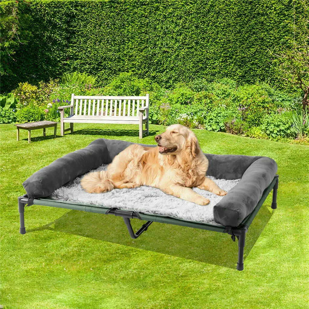 BINGOPAWCN Elevated Dog Bed Lounger For Indoor Outdoor