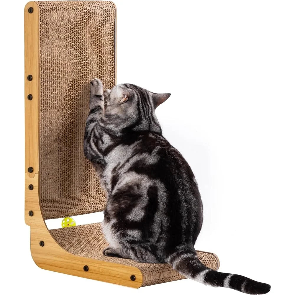 Fujian L Shape Cat Scratcher Pad Durable Cardboard Indoor