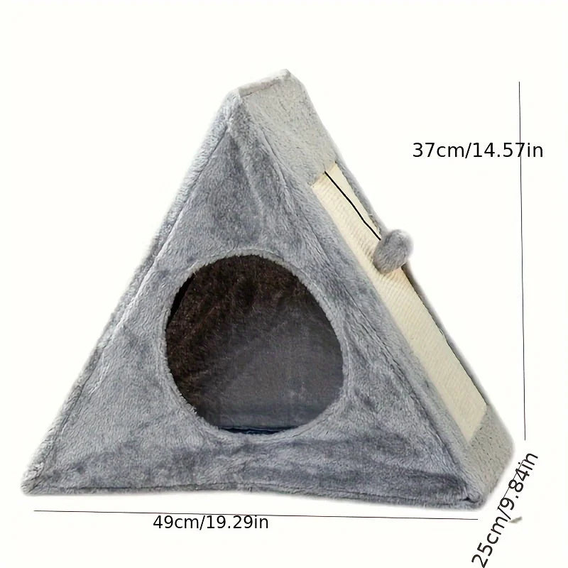 ZhejiangHign Cat Bed With Plush Toy Ball Scratching Board