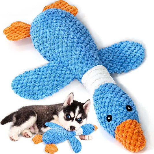 Hign-concerned Goose Indestructible Dog Chew Toy Plush-Enhanced Aggressively-Destructive Chewers