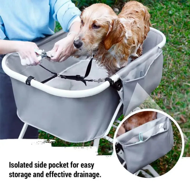 Dog Litter Elevated Foldable Pet Bathing Station Grooming