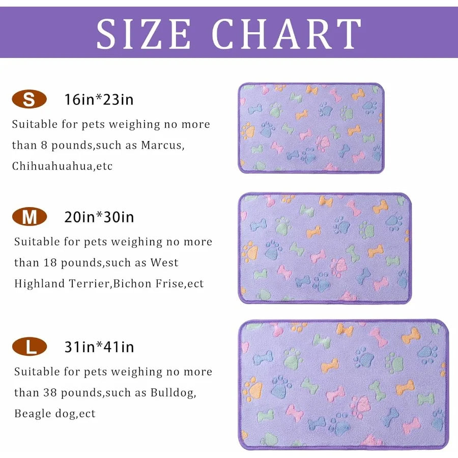 High Concerned HypoallergenicCertified Ultra Plush TriplePackXL Paw Print Fleece Blankets