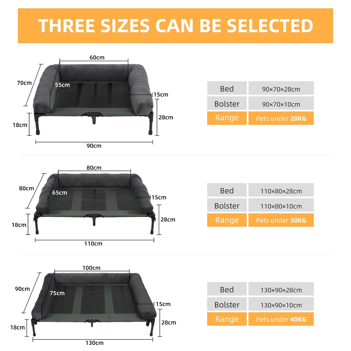 BINGOPAWCN Elevated Dog Bed Lounger For Indoor Outdoor