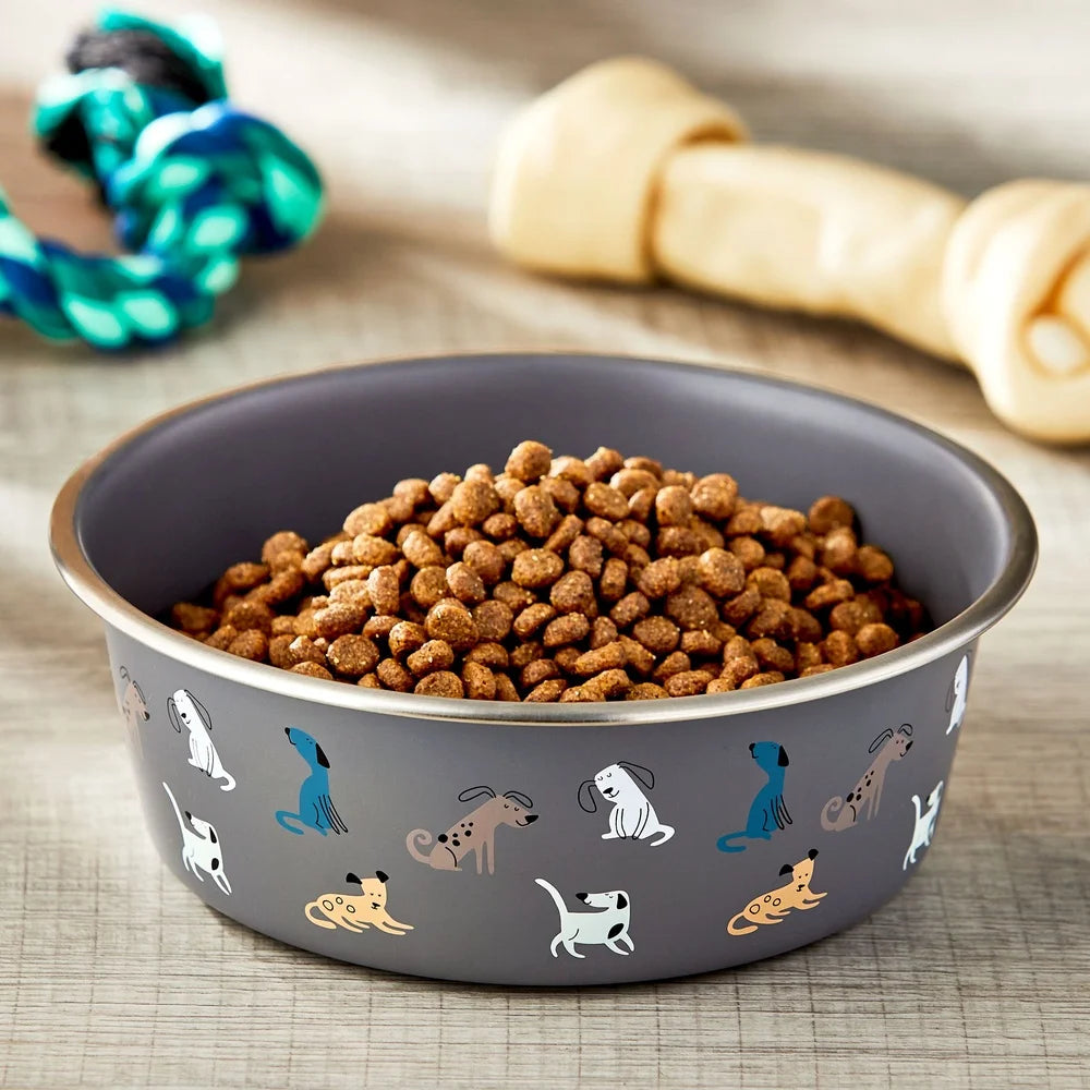 XMSJ Stainless Steel Dog Bowl Non Slip Face Design