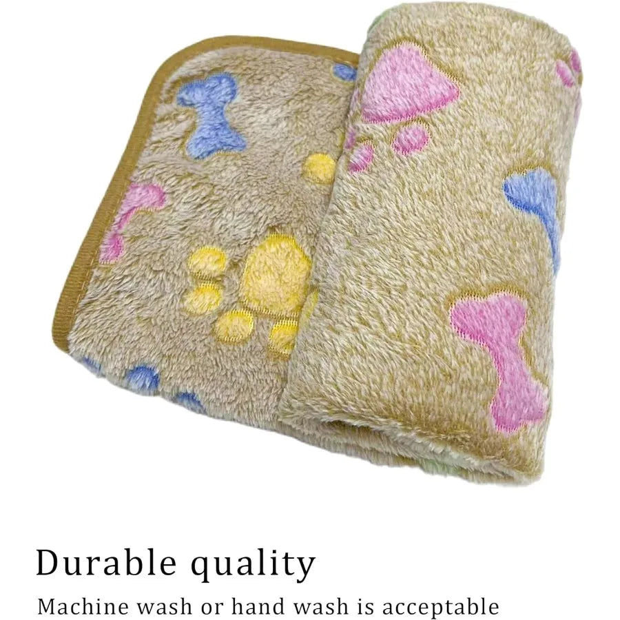 High Concerned HypoallergenicCertified Ultra Plush TriplePackXL Paw Print Fleece Blankets