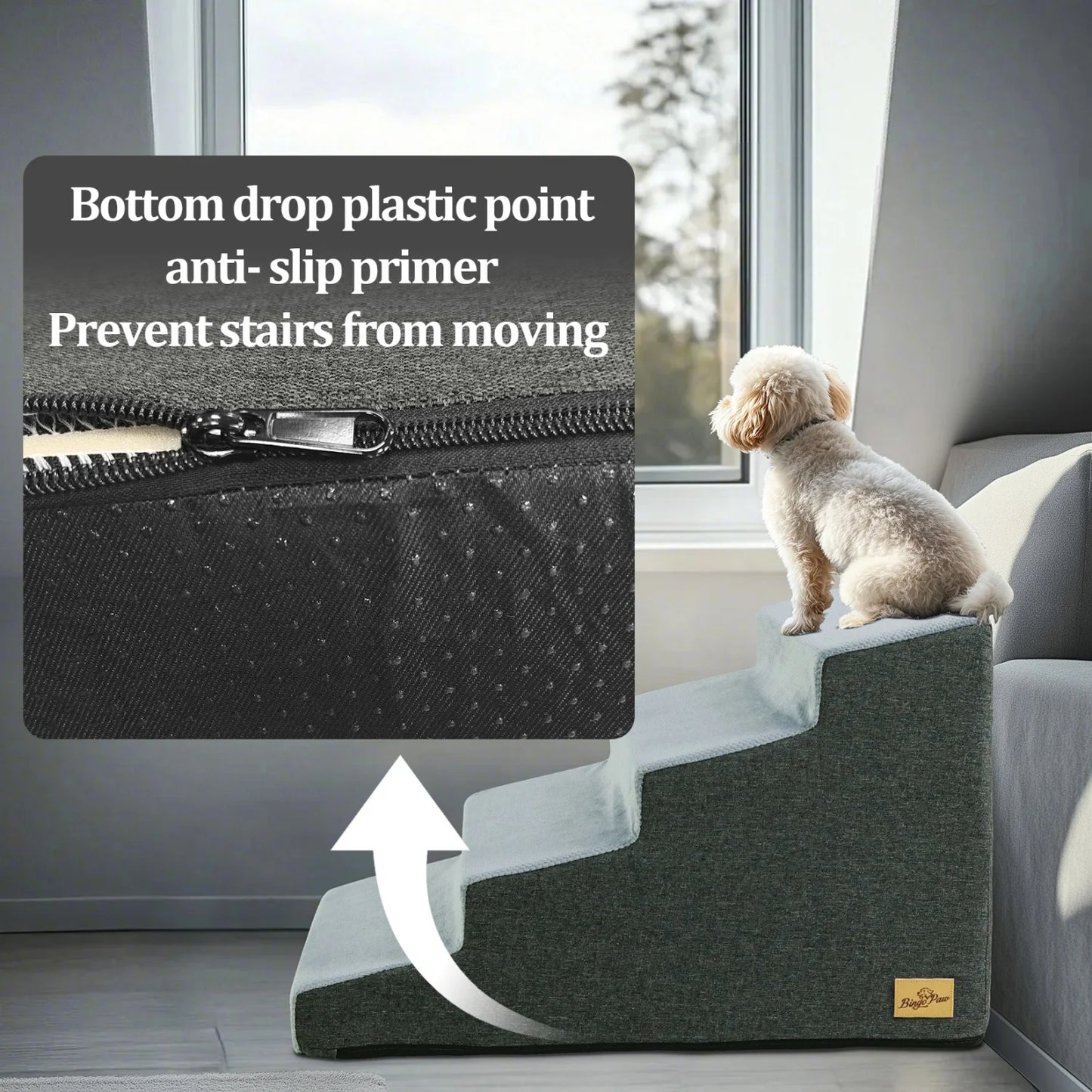 Dog Door Premium UltraDenseFoam PetSteps NonSlip SofaBedRamps DeluxeComfort Solutions