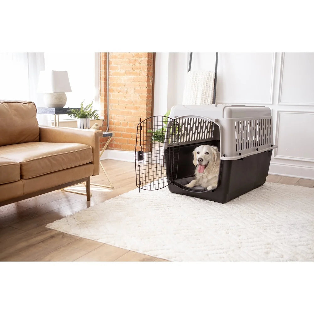Hign-Concerned Dog Crate Plastic Carrier Heavy Duty Portable
