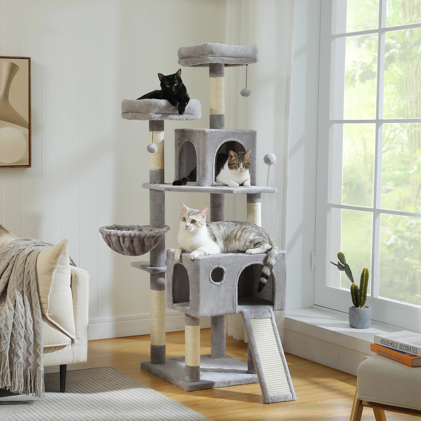 PAWZ Road Cat Tree Tower With Sisal Scratching Posts