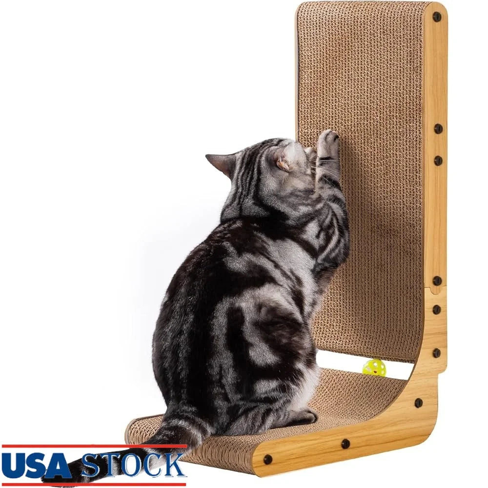 Fujian L Shape Cat Scratcher Pad Durable Cardboard Indoor