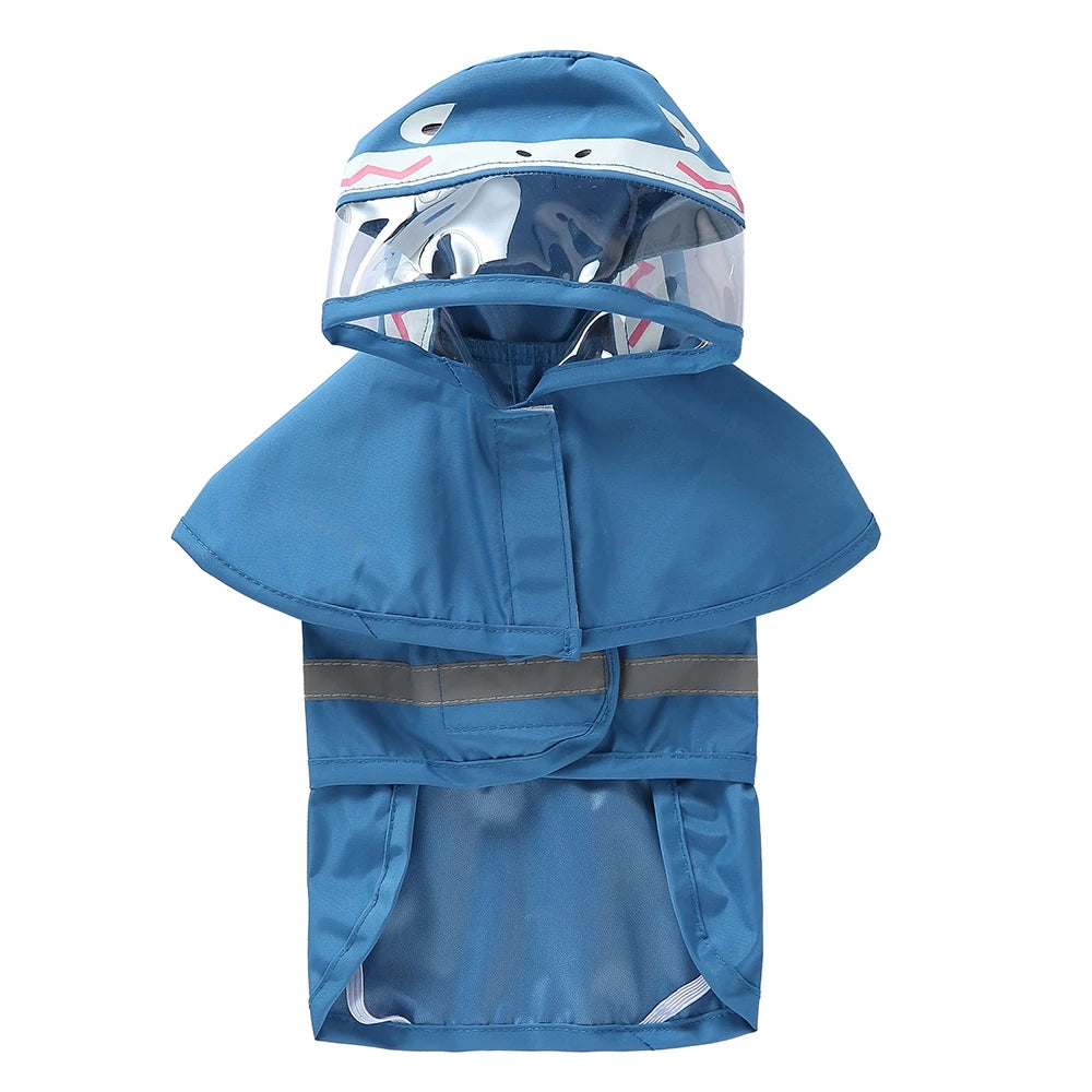 Hign-concerned Reflective Dog Raincoat Hooded Waterproof Jacket For Outdoor Rain