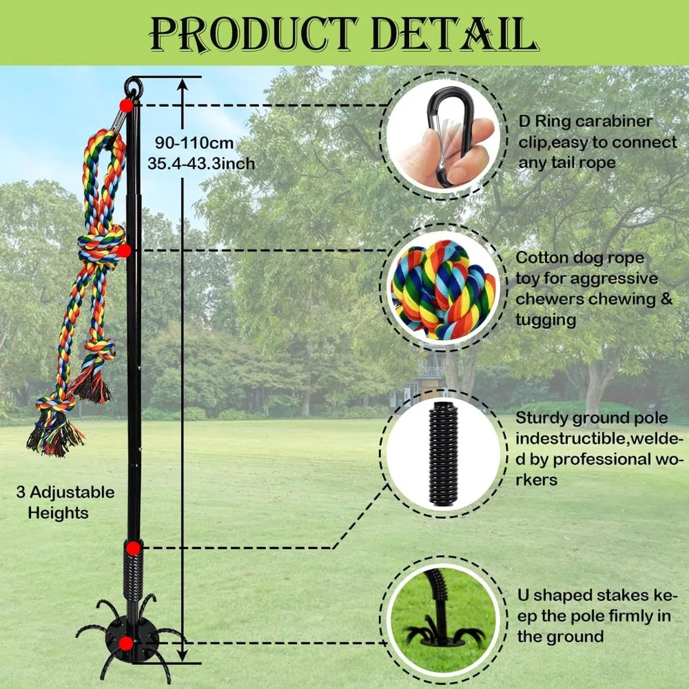 Hign-concerned OutdoorPlay Interactive Dog Tug Toy With Tethered Rope ExerciseRoutine