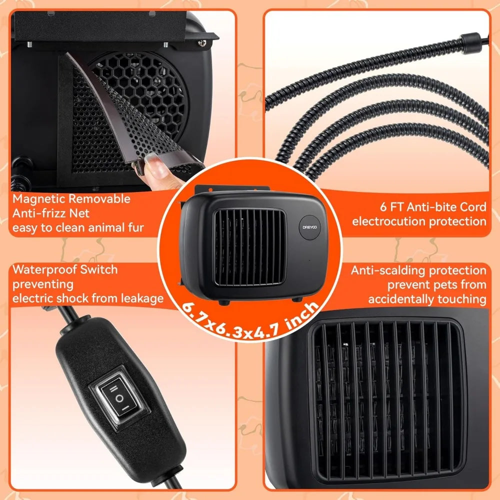 Wall Mounted Dog House Heater With ProgrammableThermostatControl OverheatProtection