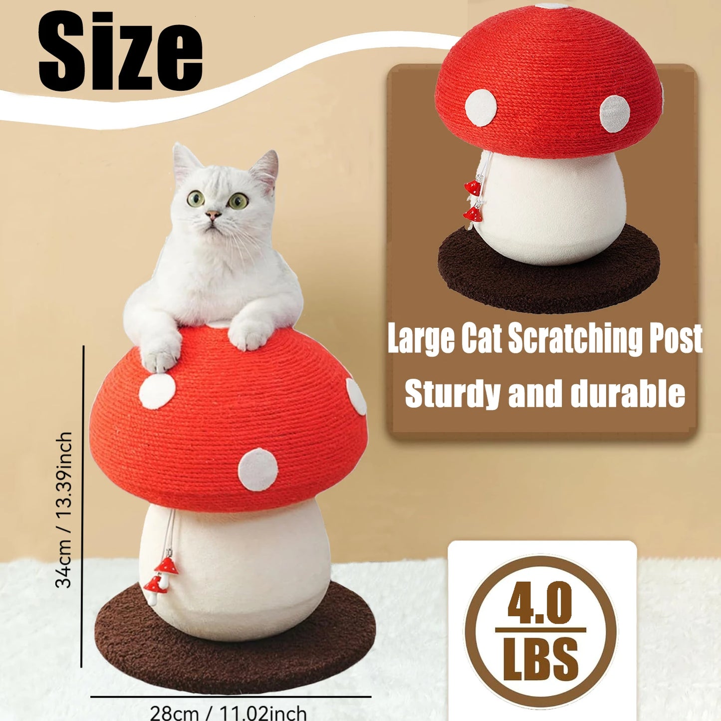 Guangdong Mushroom Shaped Sisal Cat Scratching Post
