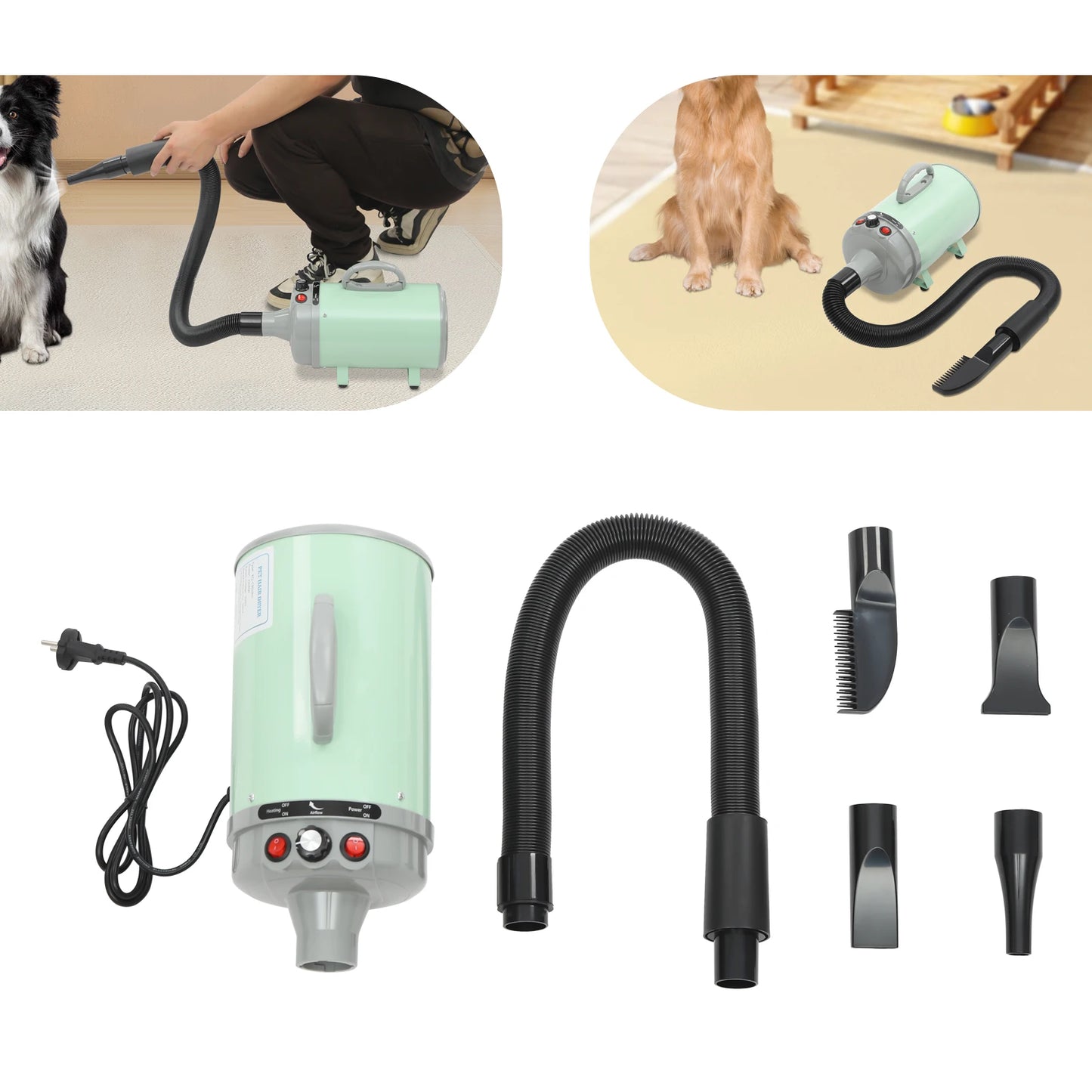 2200W Pet Hair Dryer With Adjustable Wind Speed For Pets