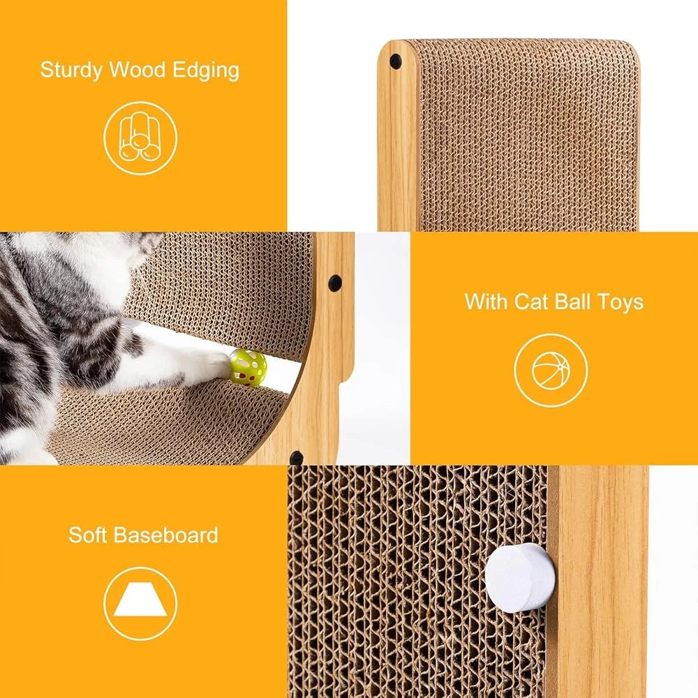 Fujian L Shape Cat Scratcher Pad Durable Cardboard Indoor