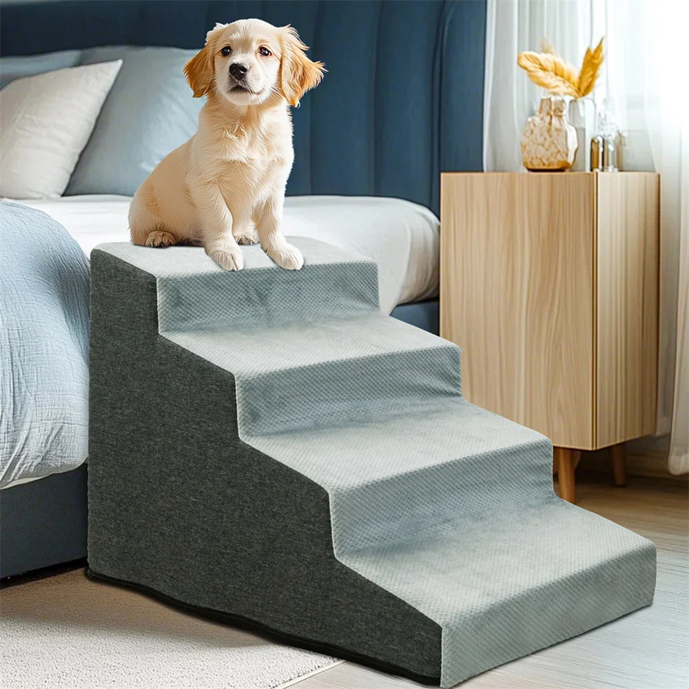 Dog Door Pet Foam Stair Ramp Removable Washable Steps