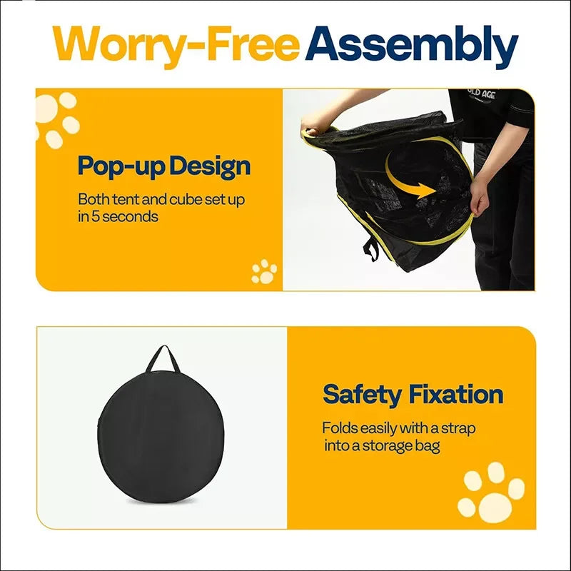 Closure Portable Outdoor Cat Enclosure 2-in-1 Catio Cat Tent