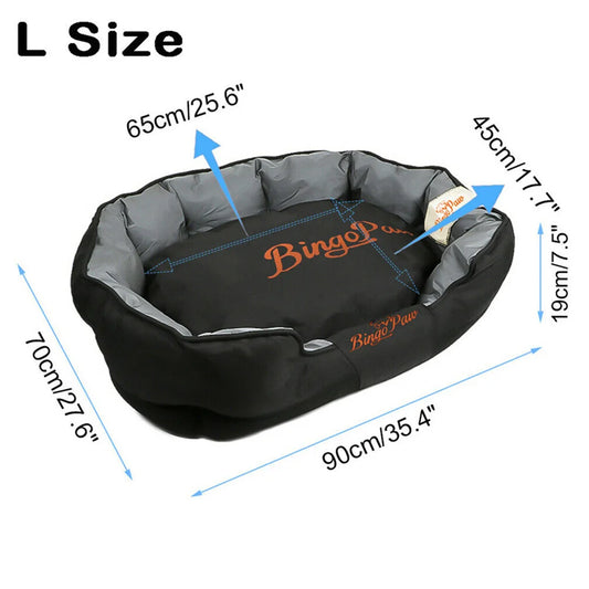 BORWARTCN Waterproof Orthopedic Dog Bed Removable Cover