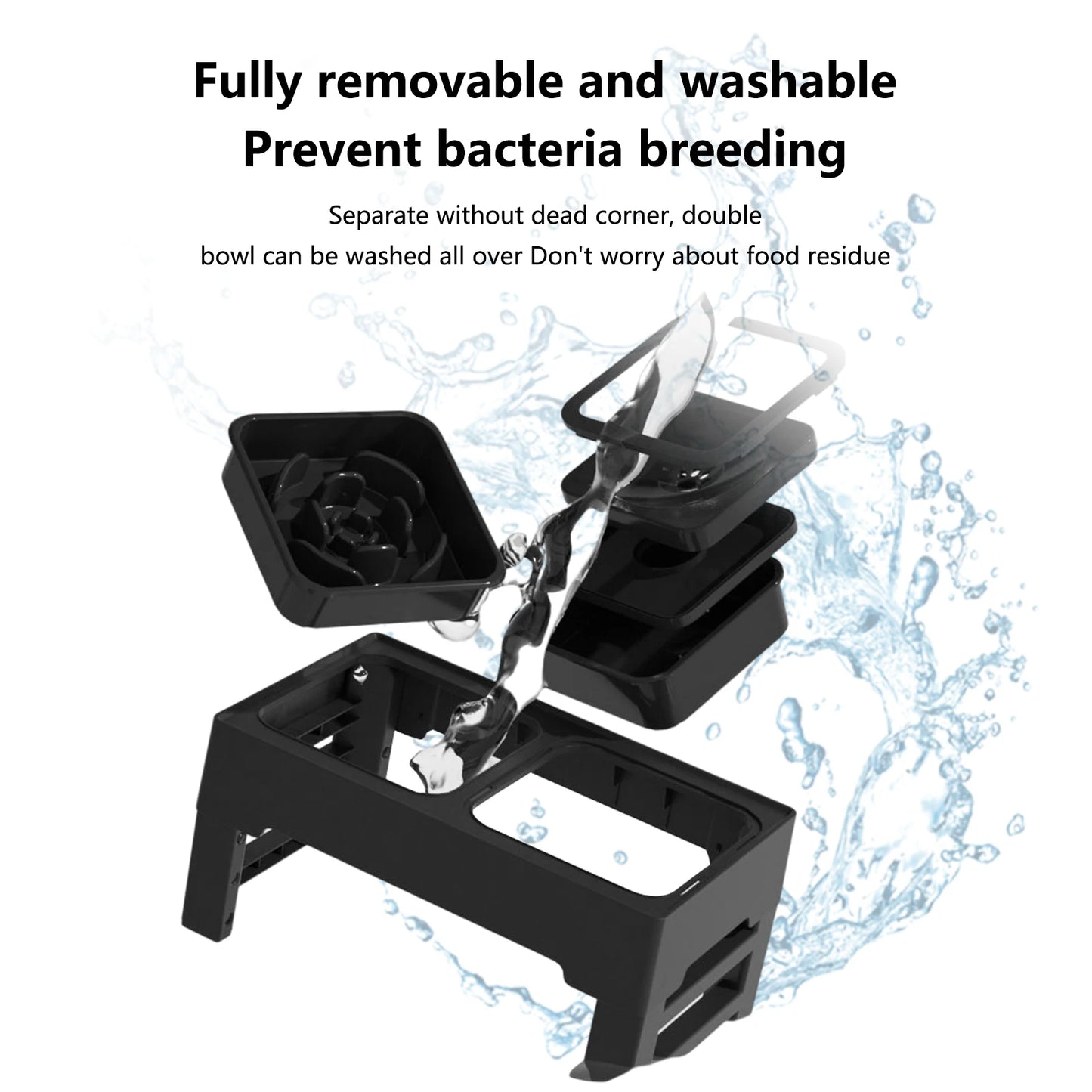 Twister CK 3In1 Stainless Steel Slow Feed Water Bowls