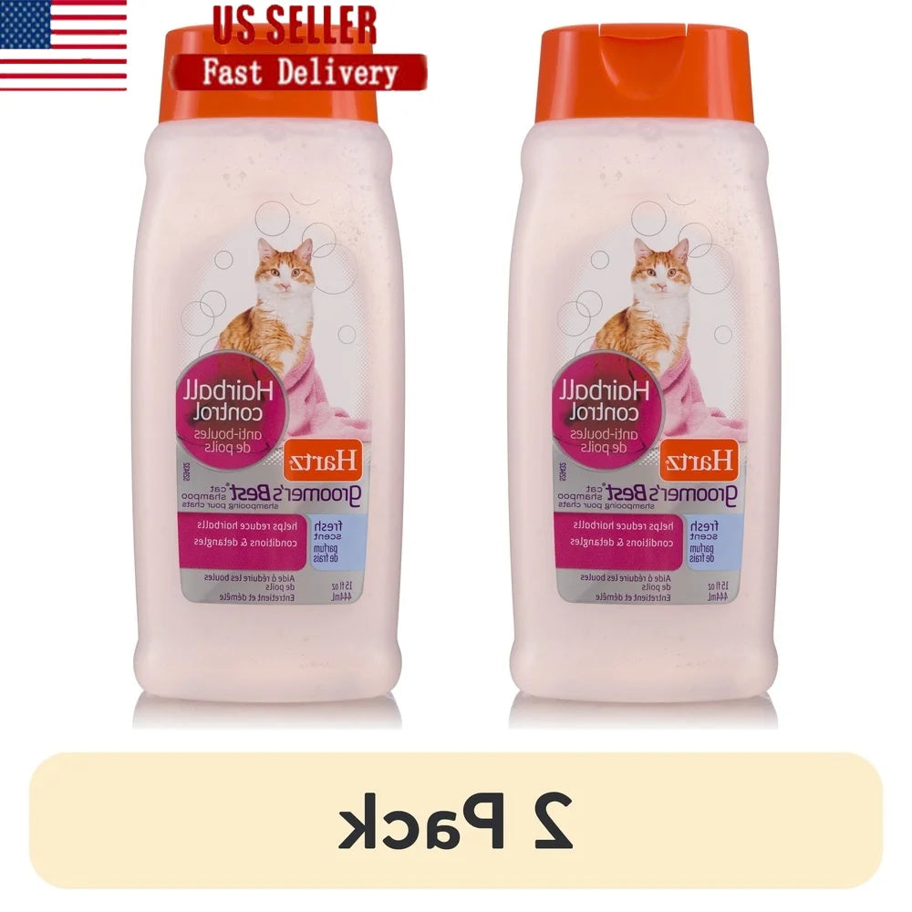 XMSJ Groomers Best Cat Shampoo Hairball Control 2 Pack