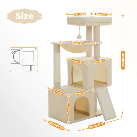 PAWZ Road Multi Level Cat Tree With Spacious Condos