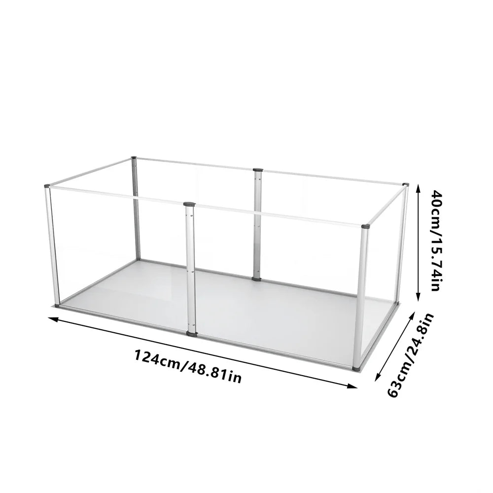 BORWARTH CrystalClearAcrylic Durable Dog Playpen Cage Whelping Pen waterproofPad
