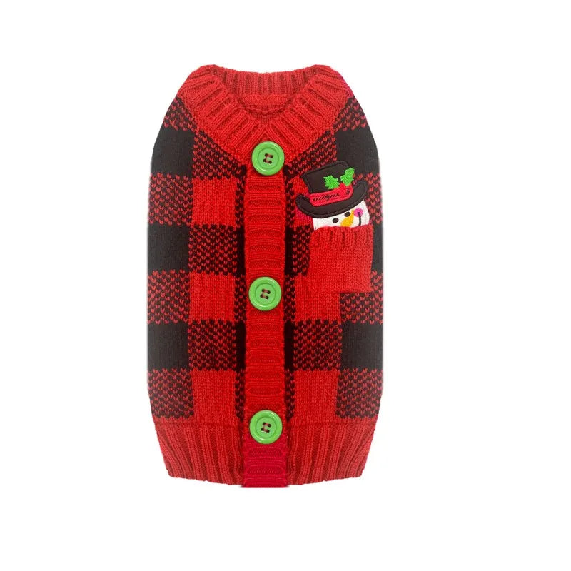 CN Guangdong Wool Winter Dog Sweater Coat Striped Knitted