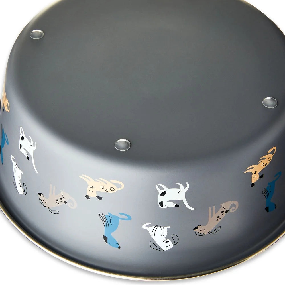 XMSJ Stainless Steel Dog Bowl Non Slip Face Design