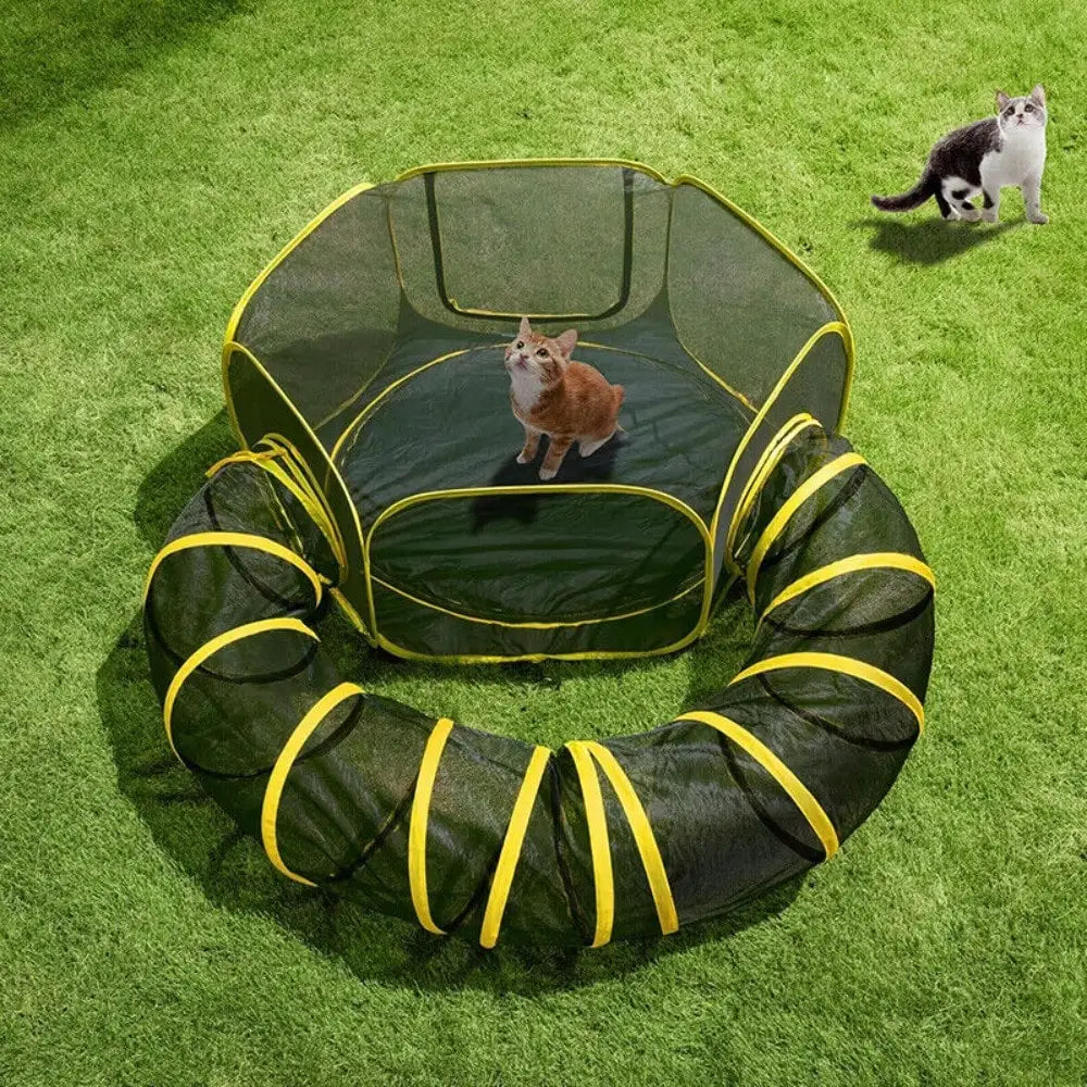 Closure Portable Outdoor Cat Enclosure 2-in-1 Catio Cat Tent